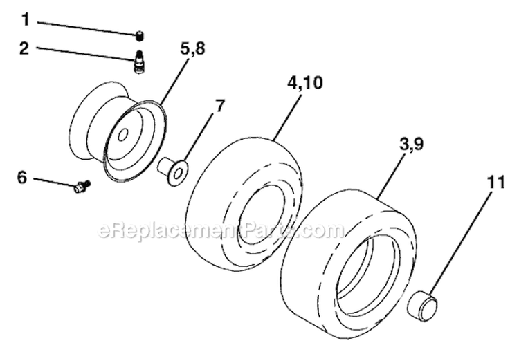 Page H Diagram and Parts List for WE1338A  Weed Eater Lawn Tractor